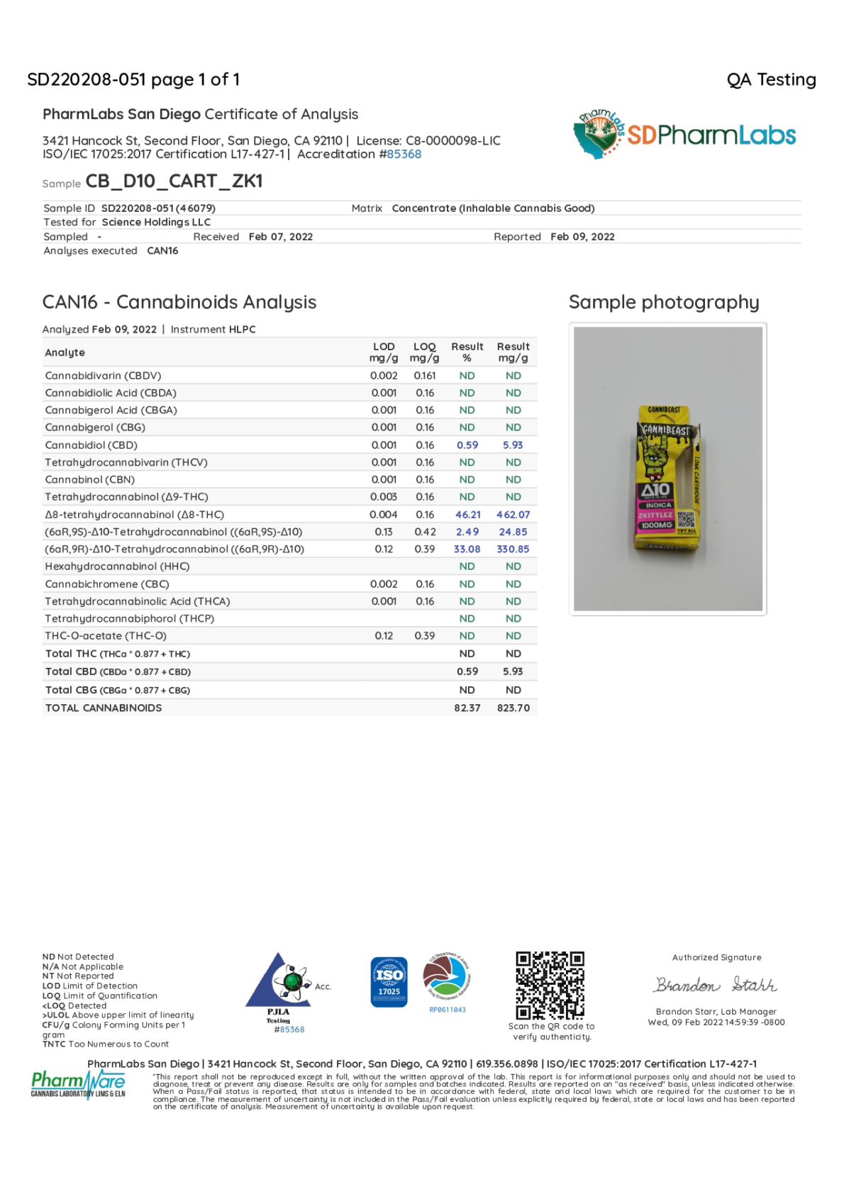 Cannibeast D10 Cartridge (single)