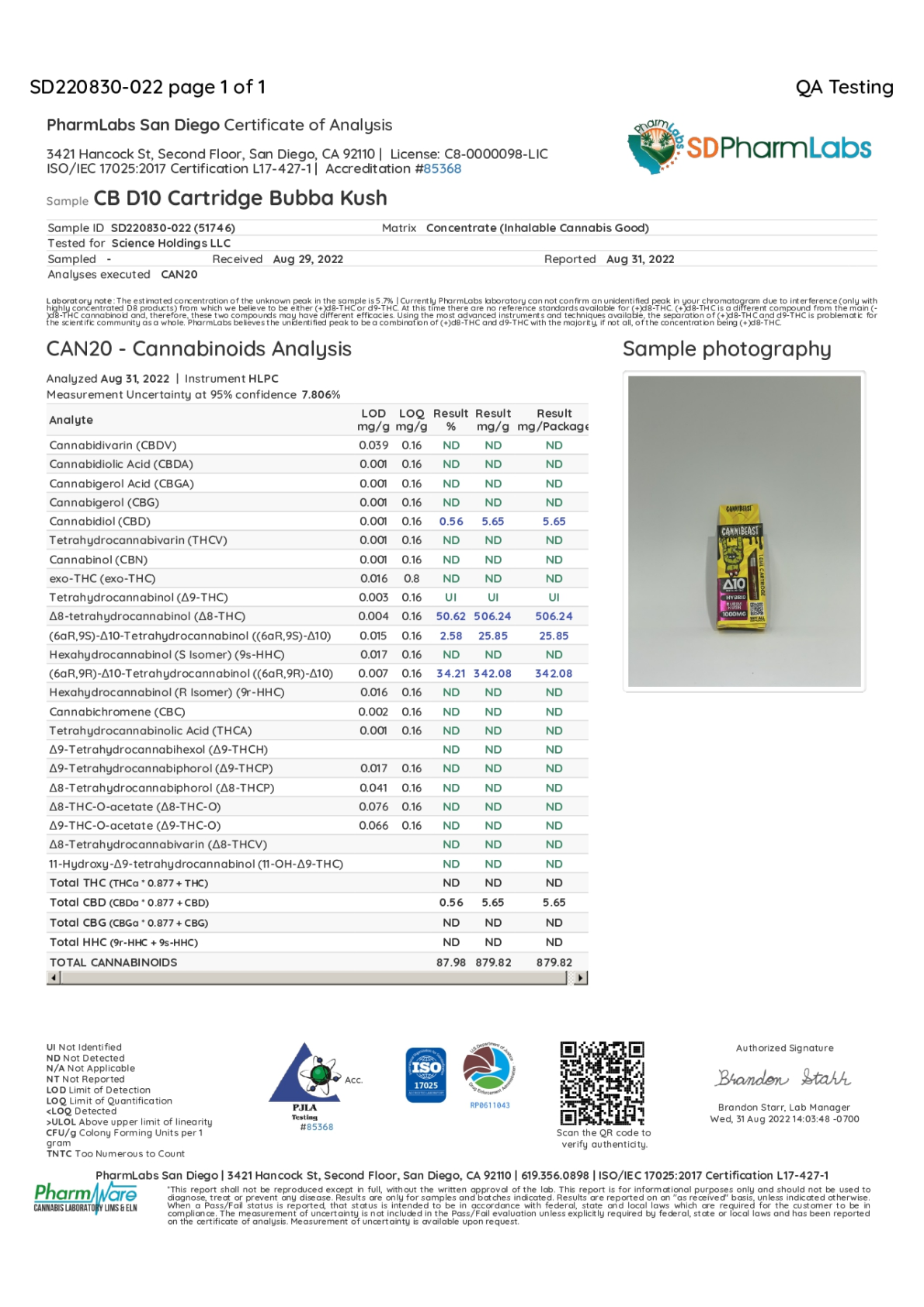 Cannibeast D10 Cartridge (single)