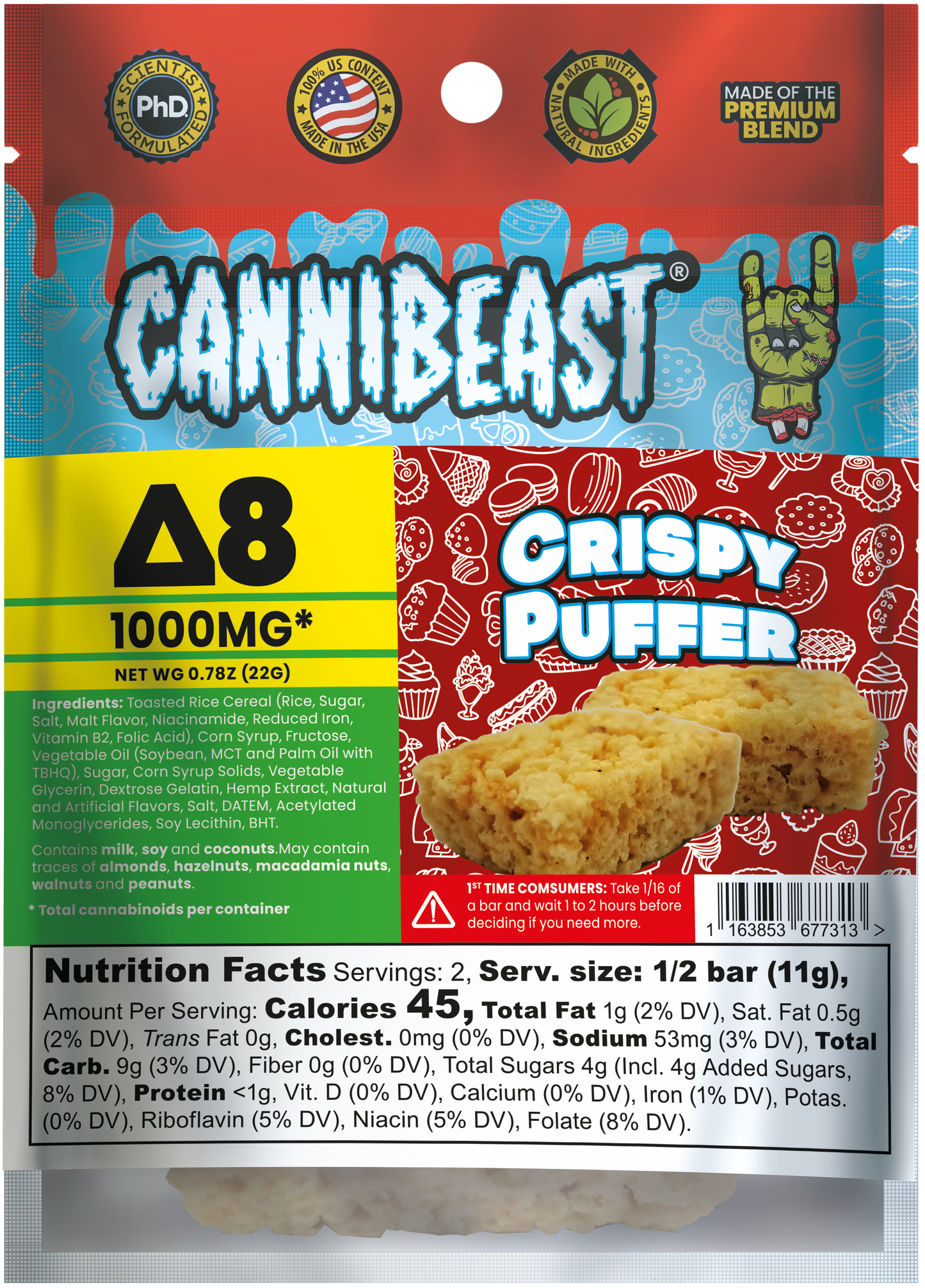 Cannibeast D8 Edibles 1000mg