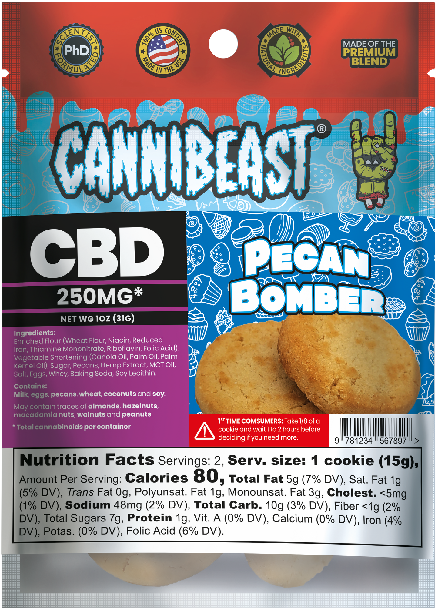 Cannibeast CBD Edibles 250mg