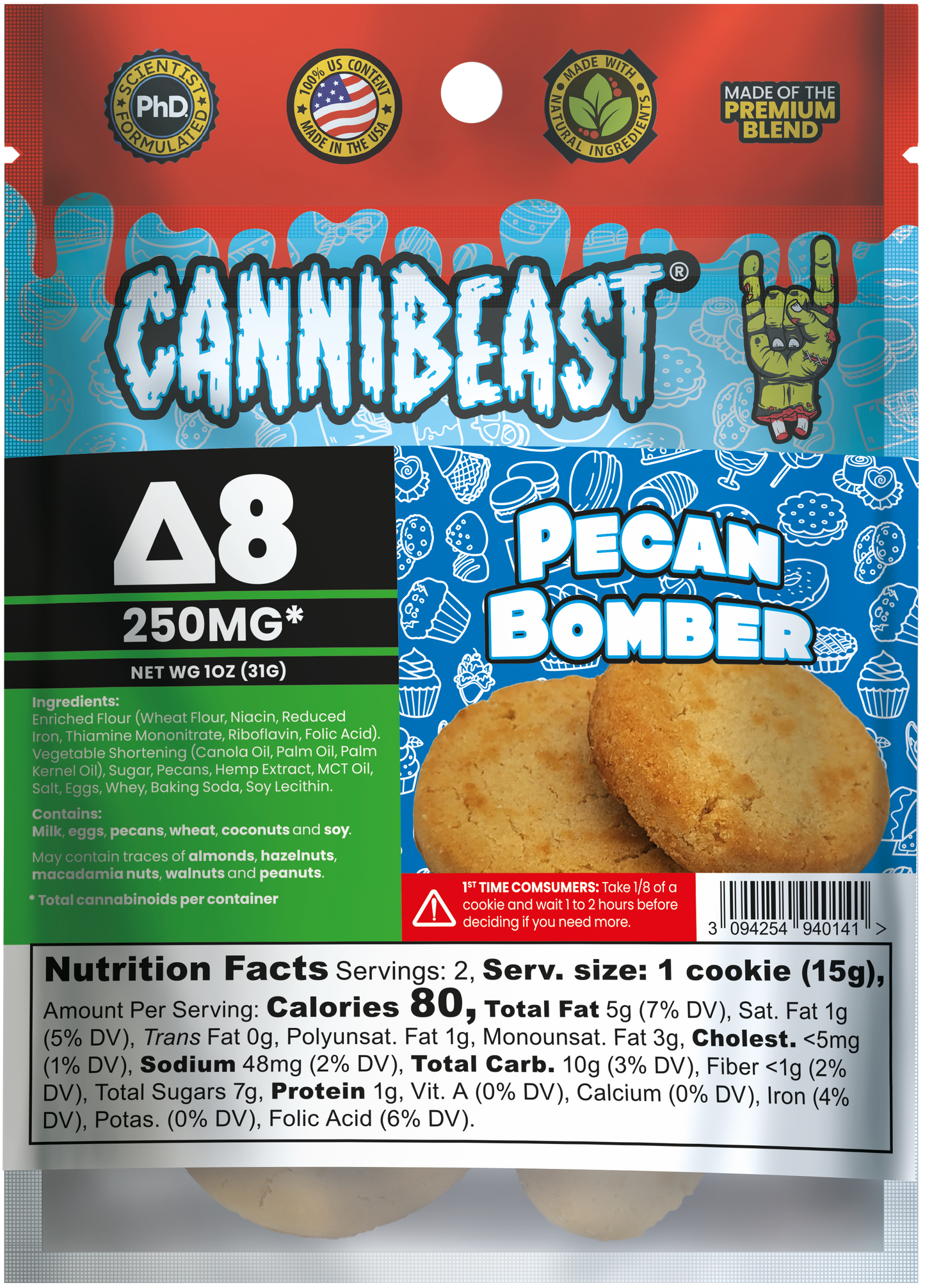 Cannibeast D8 Edibles 250mg