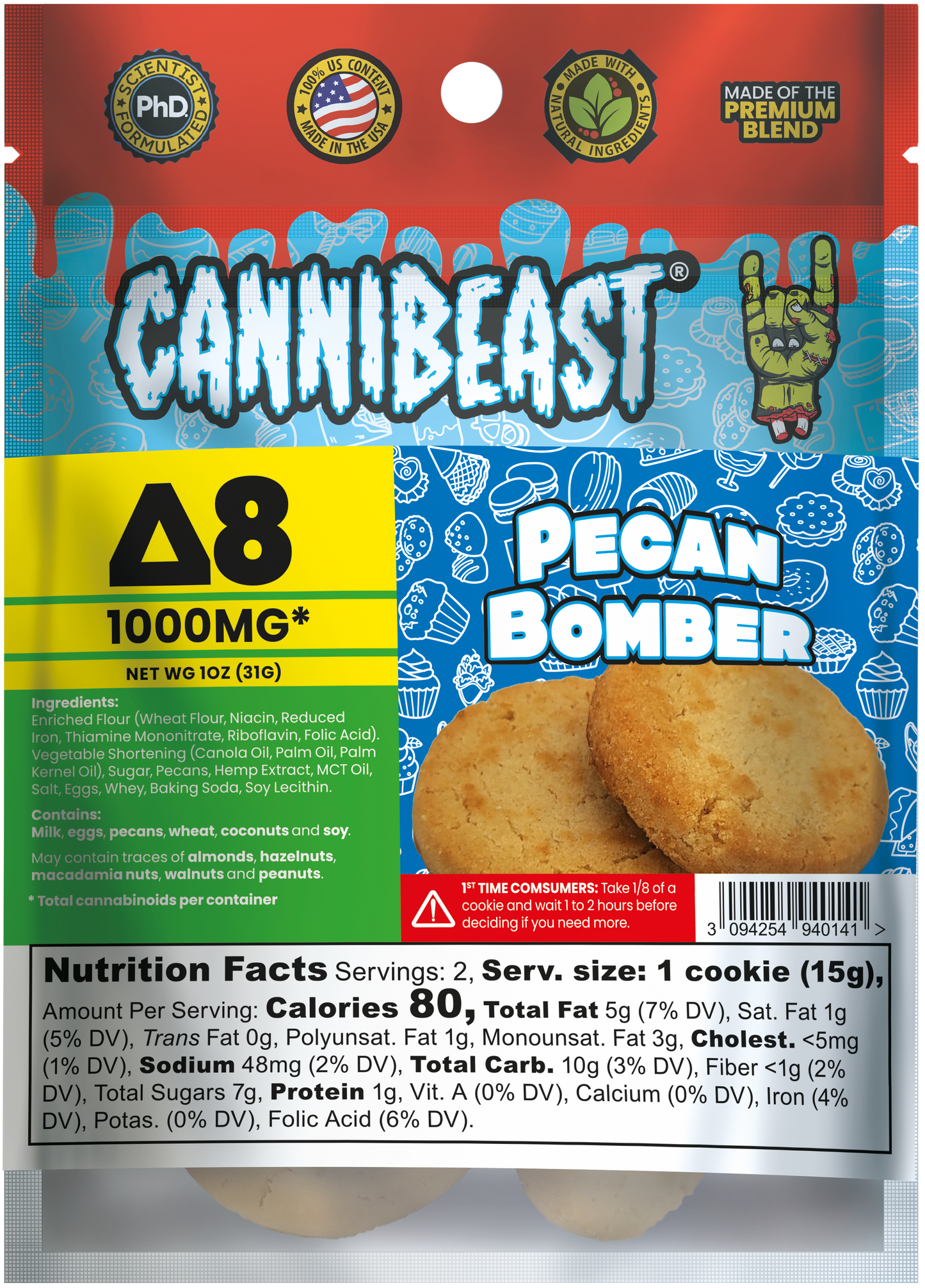 Cannibeast D8 Edibles 1000mg