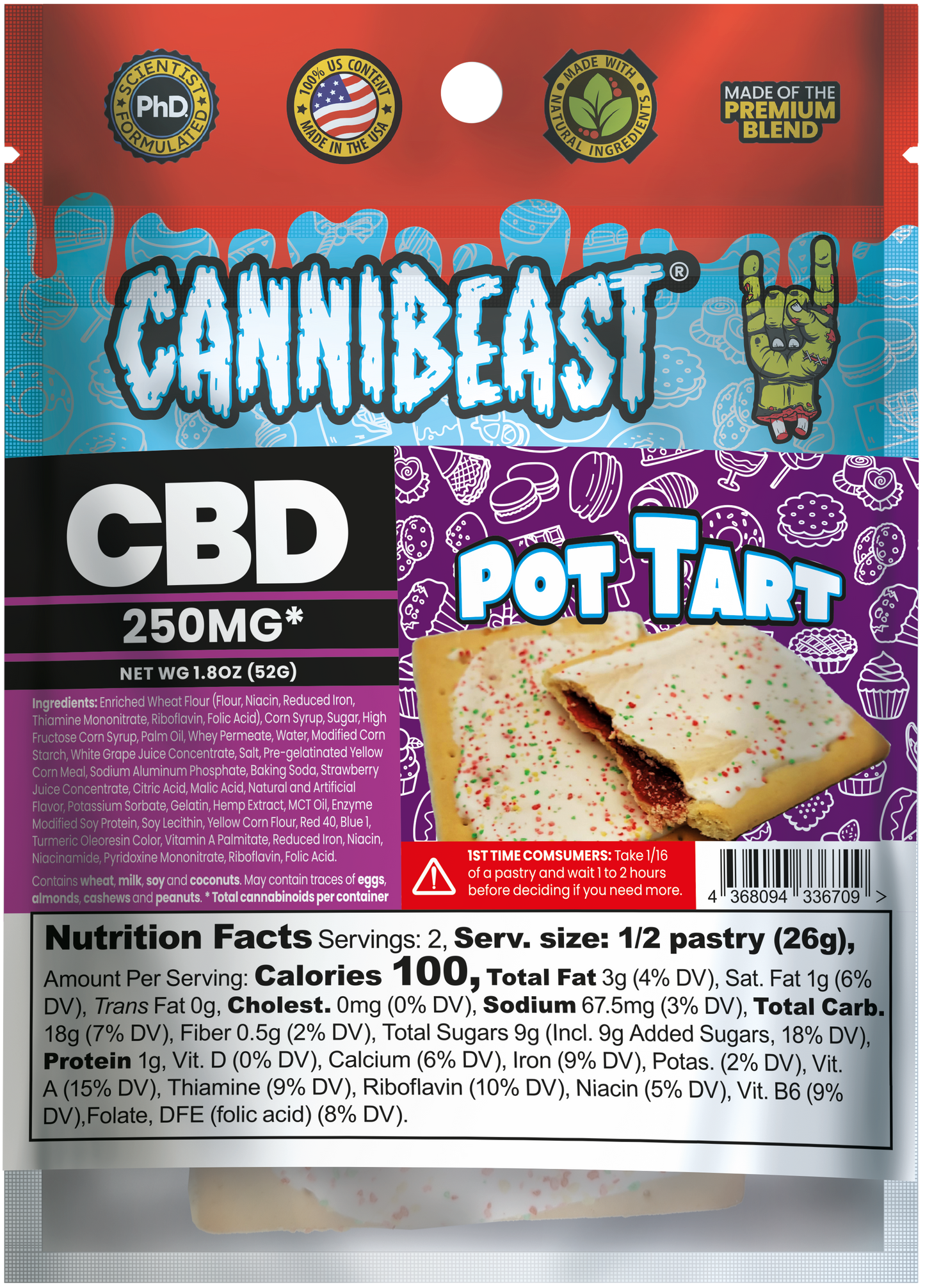 Cannibeast CBD Edibles 250mg