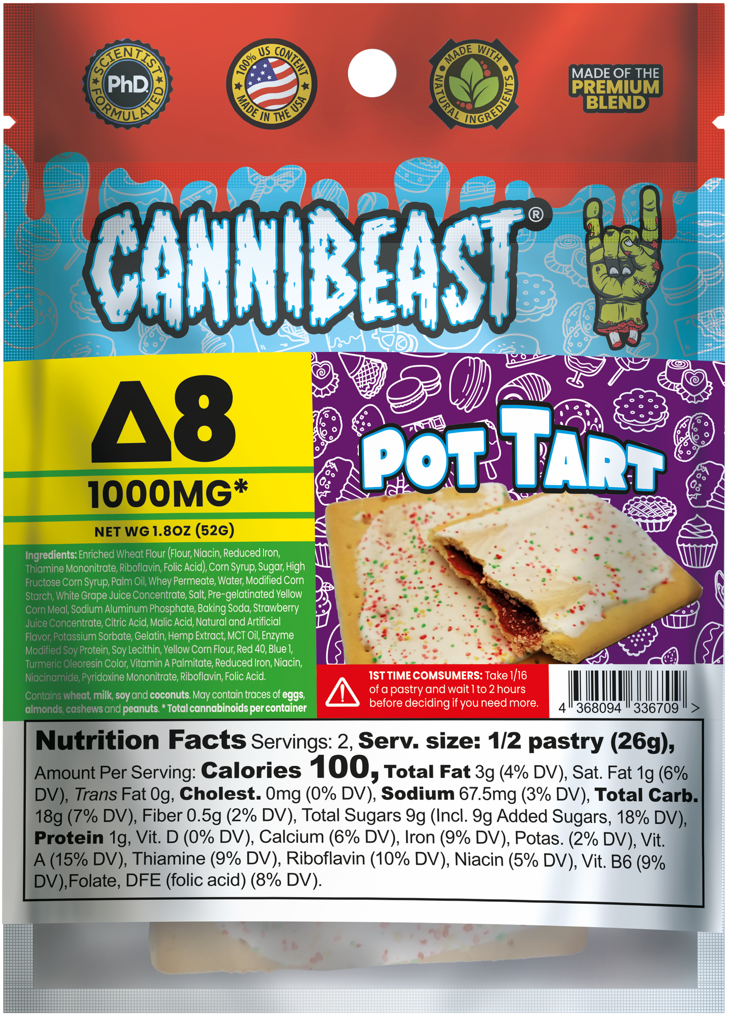 Cannibeast D8 Edibles 1000mg