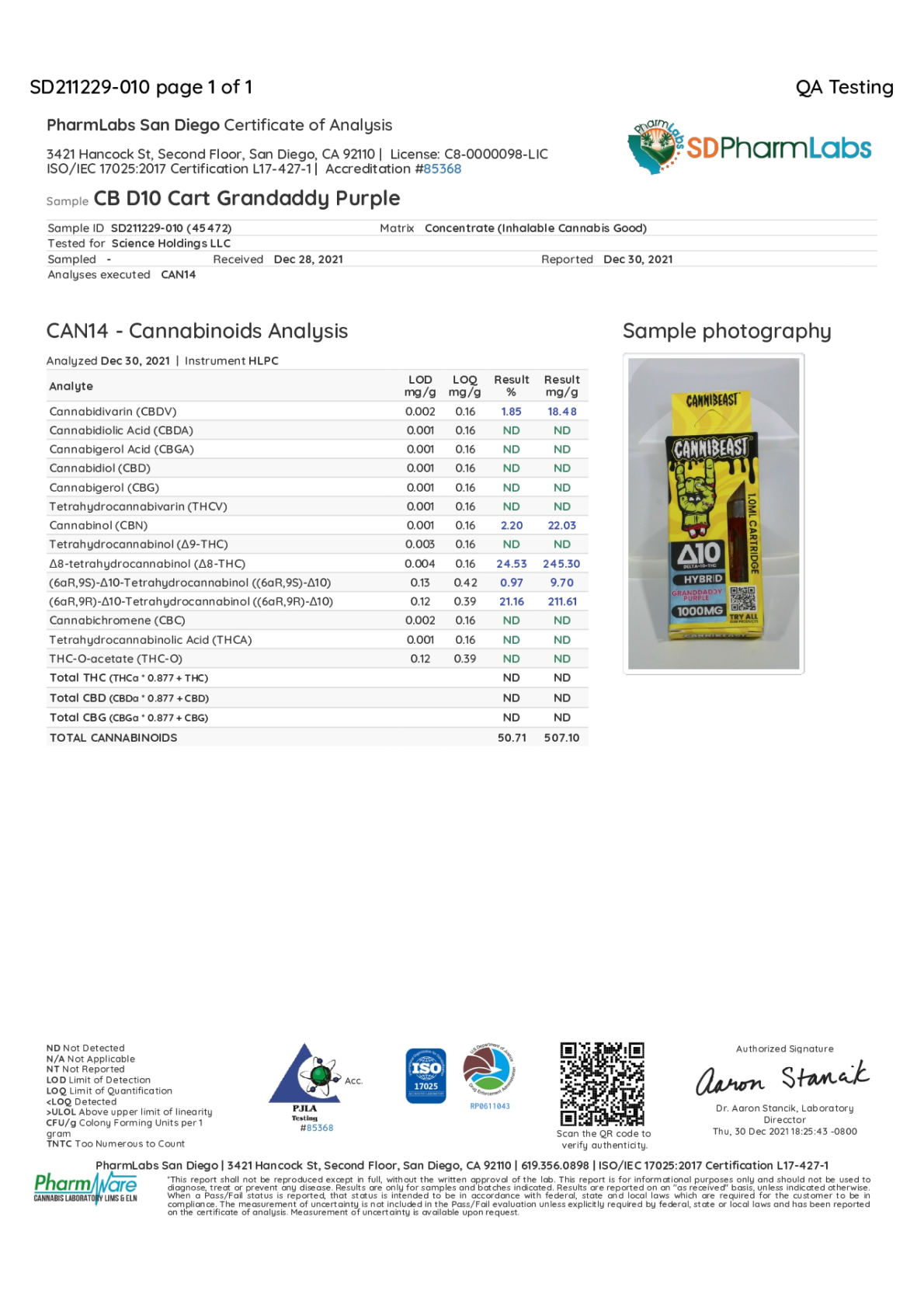 Cannibeast D10 Cartridge (single)