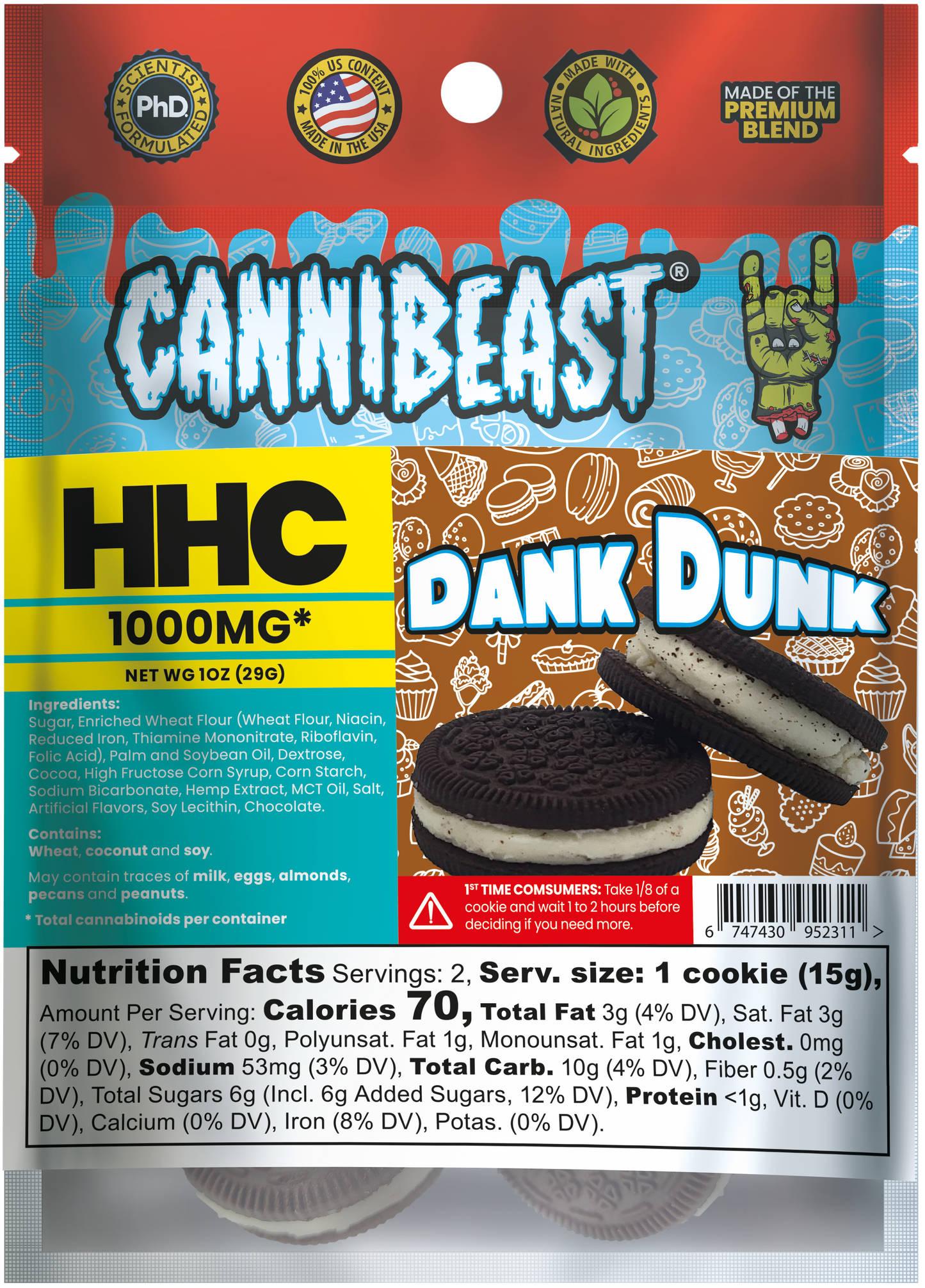 Cannibeast HHC Edibles 1000mg